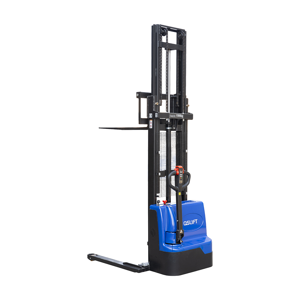 Walkie Power Stacker 1500KG cu înălțime de ridicare a piciorului de încărcare 1600-3500mm